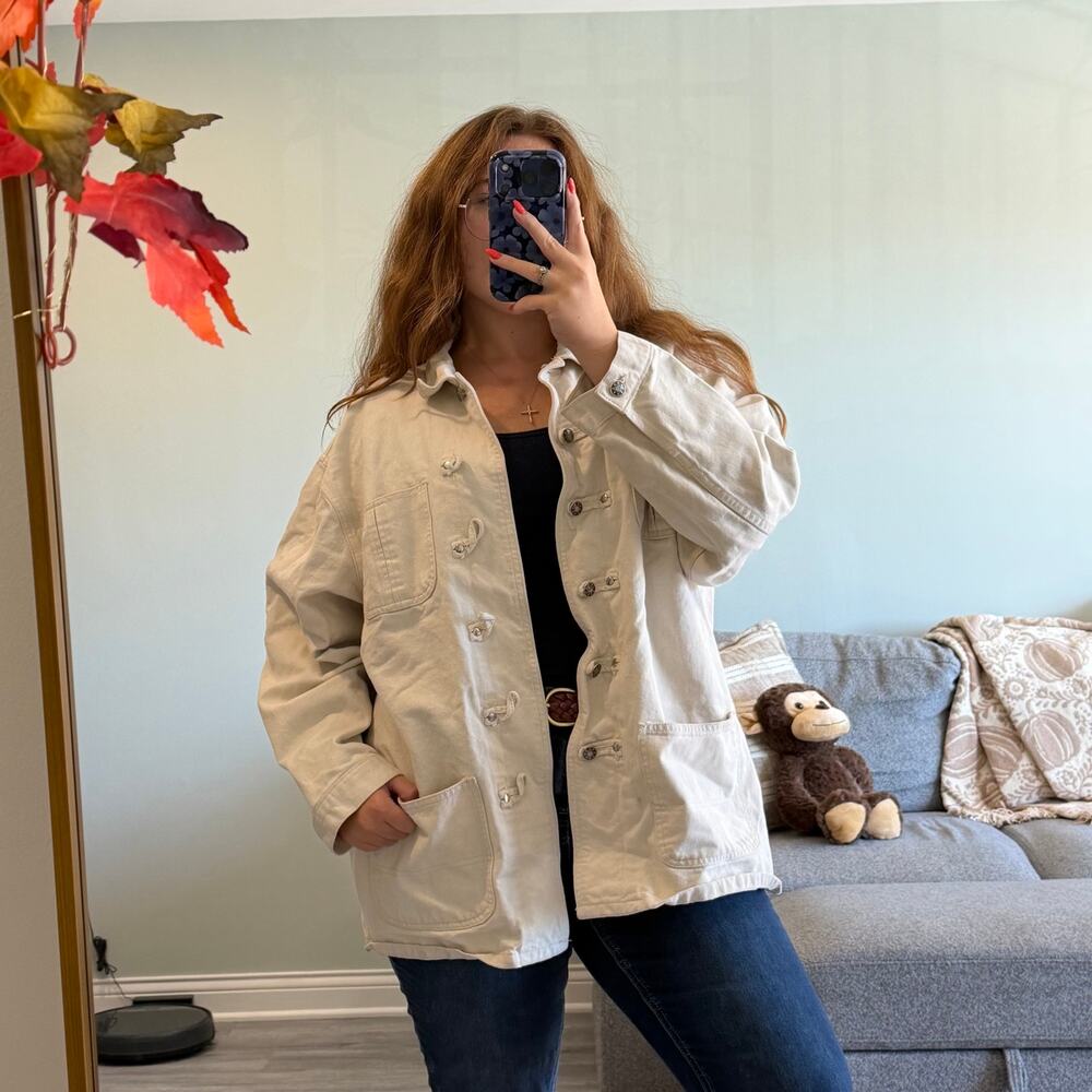 Vintage Sostanza Cream Cotton Chore Jacket XL